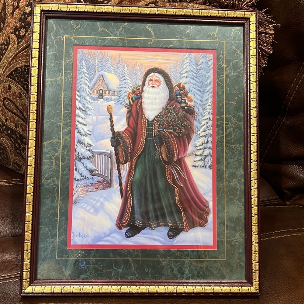 St Nicolas framed art, EUC